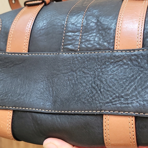 COACH Chelsea Black Pebbled Leather  Grommet Tote Satchel - Picture 11 of 14